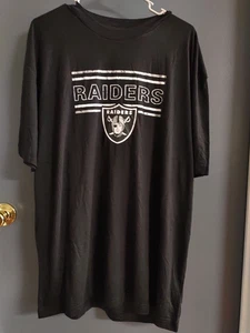 Las Vegas Raiders Women's XL Black Sleepwear Short Sleeve NFL Team Apparel - Picture 1 of 8