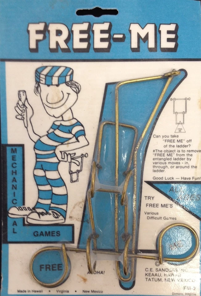 Rompecabezas mecánico de alambre de latón macizo de FreeMe Foto 1 de 4