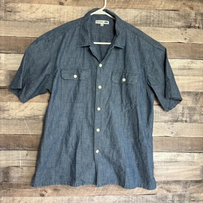JW Anderson x Uniqlo Chambray Shirt Mens Large Blue Button Up Preppy - Image 1 of 4