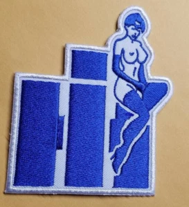 International Harvester Embroidered blue Patch approx 3 x 3.5" - Picture 1 of 2