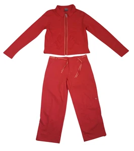 Nike Women's 2 Piece Long Sleeve Running Set Coral Pink Small Pants Med Shirt - Picture 1 of 11
