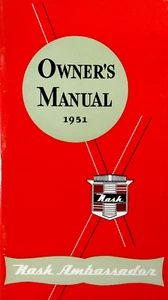 1951 Nash Ambassador Owner's Manual Specifications Maintenance Original OEM - Picture 1 of 8