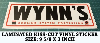 WYNN'S SISTEMA DE REFRIGERACIÓN PROTECCIÓN CALCOMANÍA PEGATINA VINTAGE NASCAR - CARRERAS Foto 1 de 4