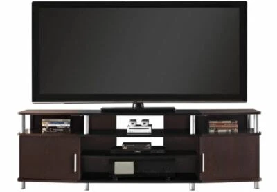 Mueble de almacenamiento multimedia de entretenimiento con soporte de TV gabinete de cine en casa 70" Foto 1 de 4