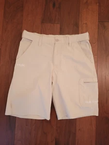 Huk Fishing Shorts Men's Size Large Beige Performance Stretch Outdoor - Picture 1 of 3
