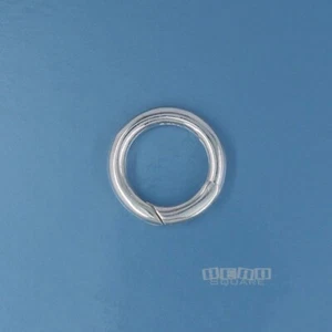 Sterling Silver Round Donut Ring Link Connector Clasp 13mm (13.4mm/0.53") #44058 - Picture 1 of 3