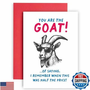 Huxters Funny Birthday Card for Him Men You're the GOAT of Complaining - Rude - Picture 1 of 5
