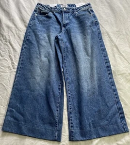 RSQ Tilly’s Women’s Blue Wide Leg Flare Jeans Size 30 NWT Skater 90s Y2K Style - Picture 1 of 12