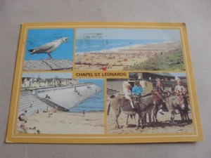 POSTCARD - CHAPEL ST LEONARDS - DONKEY - BEACH HUTS - PEOPLE - CHAPEL POINT - - Picture 1 of 1
