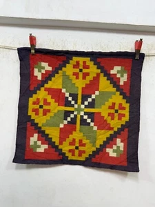 Vintage Beautiful Hand Woven Swedish Scandinavian Wool Weaving Tapestry KilimRug - Picture 1 of 12
