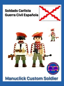 PLAYMOBIL Custom SOLDADO CARLISTA EJERCITO NACIONAL GUERRA CIVIL ESPAÑA MP28 - Picture 1 of 4