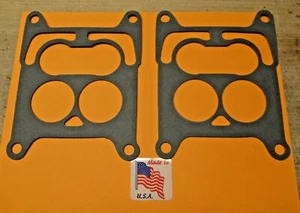1957 - 1966  CADILLAC V-8 CARTER ROCHESTER 4BBL. CARBURETOR MOUNT GASKET 2 PCS. - Picture 1 of 5