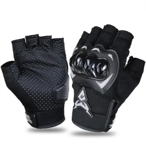 XL Motorcycle Gloves Cycling Hiking Half Finger Protection Non-slip Sport Gloves - Imagen 1 de 9