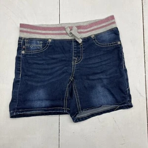 Vigoss Blue Pull-On Stretch Denim Jean Shorts W/ Pink Waist Band Girls Size 10 - Picture 1 of 5