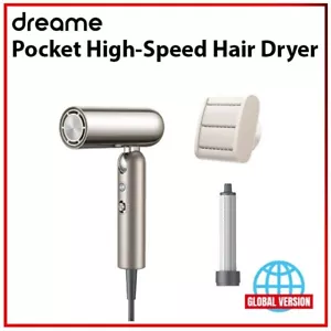 DREAME Pocket P10 1300W TITANIUM GOLD Portable Blow Dryer High Speed Hair Dryer - Picture 1 of 14