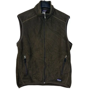 Patagonia Synchilla Fleece Vest Men's M Lightweight Full Zip Solid Green - Picture 1 of 6