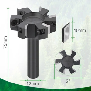 Planfräser 12mm Schaft für Oberfräse 6 Zähne CNC Fräser für Holz MDF Nutfräser - Bild 1 von 6