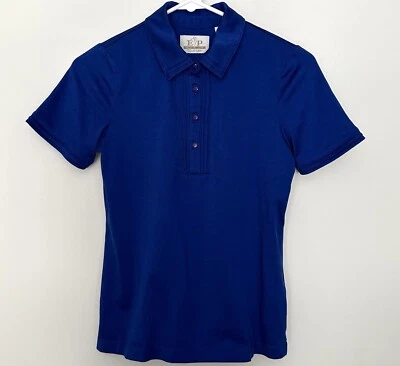 EP Pro Tour Dry Women's Polo Shirt Royal Blue Henley Stretch Short Sleeve Sz XS - Image 1 of 4