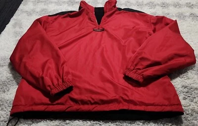 Ralph Lauren Polo Golf Hombres Negro/Rojo Polar Reversible Impermeable Chaqueta - L Foto 1 de 4