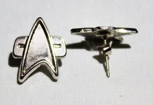 Star Trek: Voyager Communicator Logo silberfarbene Ohrstecker NEU UNGETRAGEN - Bild 1 von 1