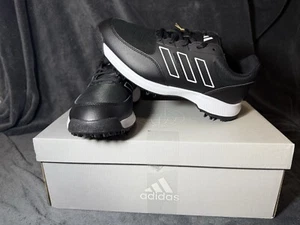 NIB Adidas Tech Response 3.0 GV6890 Core Black White Men Golf Shoes Size 7.5 - Picture 1 of 8