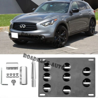 Soporte de reubicación de matrícula para SUV Infiniti QX70 2014-Up gancho de remolque ojo Foto 1 de 2