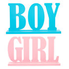  2 Pcs Boy Girls Letter Gender Reveal Ornaments Newborn Baby Gifts Desktop