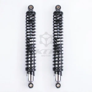 Suspensión amortiguador extremos redondos negros para scooter ATV par de bicicletas deportivas 400 mm - Imagen 1 de 7