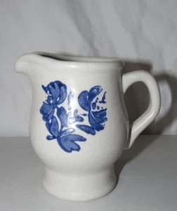 Vtg Pfaltzgraff Yorktowne Blue Floral Small Pitcher Creamer  USA Stoneware - Picture 1 of 5