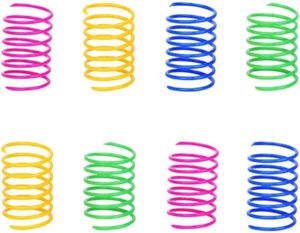 Cat Spring Toy (60 Pack), Cat Kittens Toys Plastic Coil Spiral Springs for Swatt - Picture 1 of 12