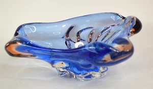 Czech Mstisov Art Glass Niagara Series Cigar Ashtray Bowl - Bild 1 von 12