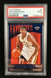 CASE HIT PSA 9 POP 3 (Highest Grade) ANTHONY DAVIS 2013-14 Panini FAVORITES #6