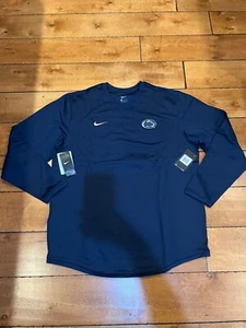 NEW NIKE PENN STATE NITTANY LIONS DRI FIT ON FIELD PULLOVER CREW BLUE 2XL - Picture 1 of 5