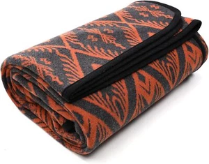 Merino Wool Blanket - 4 lbs Warm, Thick, Washable, Large 87" x63" Throw Outdoors - Picture 1 of 8