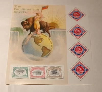 Scott 3505 - Pan American Inverts - Sheet of 7 Stamps - MNH - Image 1 of 2
