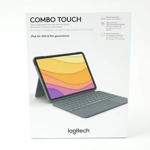 Logitech Combo Touch iPad Air 4th - 5th Gen Keyboard Case Backlit Kickstand Gray - Picture 1 of 3