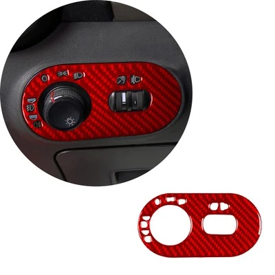 Interruptor de botón de interruptor de faros interiores de fibra de carbono rojo para Seat Ibiza 6l 2003-08 Foto 1 de 4