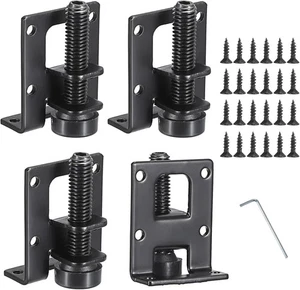 4 Pack Adjustable Furniture Leveling Feet L Shaped Heavy Duty Metal Brackets - Picture 1 of 2
