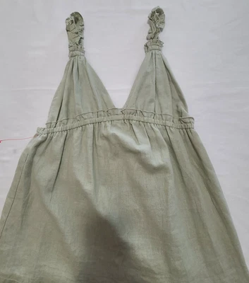 Vestido midi halter con volantes en capas Love Tree talla M mezcla de lino estilo boho de verano Foto 1 de 4