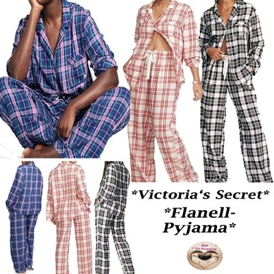 Victoria's Secret * weicher Flanell Pyjama * kariert * Gr. XS, S, M, XXL *KP 70€