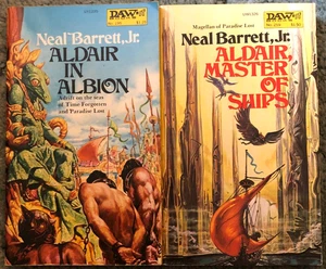 Neal Barrett Jr. books, Aldair in Albion & Andair Master of Ships, DAW editions - Picture 1 of 4