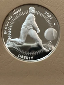 2022 P $1 PROOF NEGRO LEAGUES BASEBALL COMMEMORATIVE SILVER DOLLAR - Picture 1 of 2