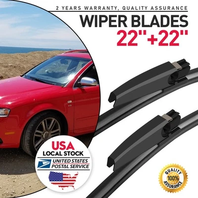FOR Mercedes-Benz C280 2006-2007 C320 2004-2005 Windshield Wiper Blades 22"22" - Image 1 of 4