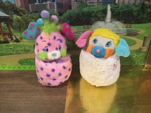 1980 VINTAGE POPPLES PUFFBALL & POLKA DOTTIE POPPLE  PLUSH - Picture 1 of 21