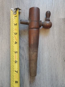 Antique Wooden Barrel Spigot Keg Beer Tap, - Picture 1 of 5