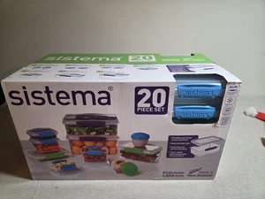 Sistema Contenitori per Conservazione Alimenti 20 Pezzi con Coperchi per Pranzo, Preparazione Pasti - Foto 1 di 4