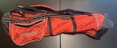 Bolsa de golf Ping Moonlite roja bolsa de transporte de 3 vías correa única 2 bolsillos muy ligera Foto 1 de 4