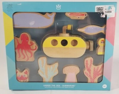 NUEVO Manhattan Toy Co Submarino Submarino Madera Actividad Set 18 MO en adelante Foto 1 de 2