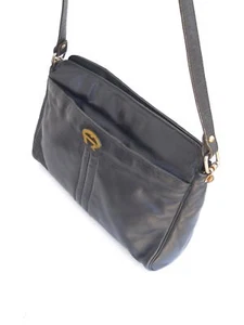 Etienne Aigner Schultertasche Vintage klassisch dunkelblau Leder 2 Fächer - Bild 1 von 11