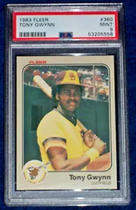 1983 Tony Gwynn rookie #360 Fleer PSA 9 San Diego Padres - Foto 1 di 3
